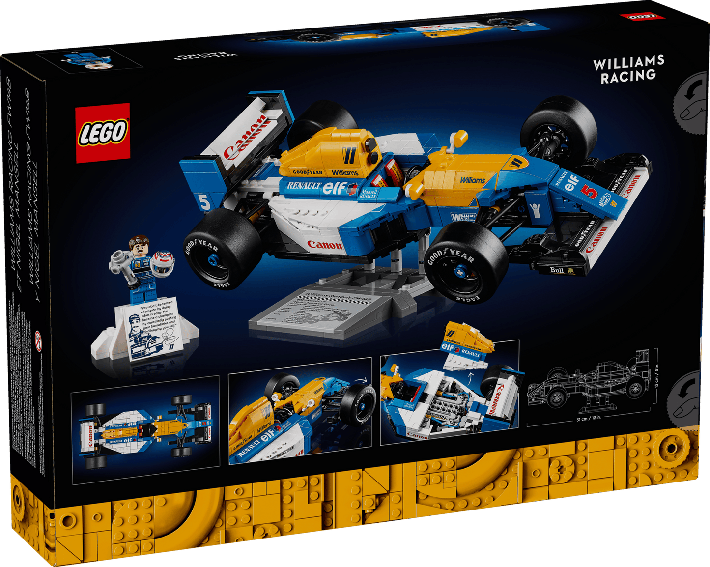 LEGO Icons Williams Racing FW14B & Nigel Mansell F1 Car