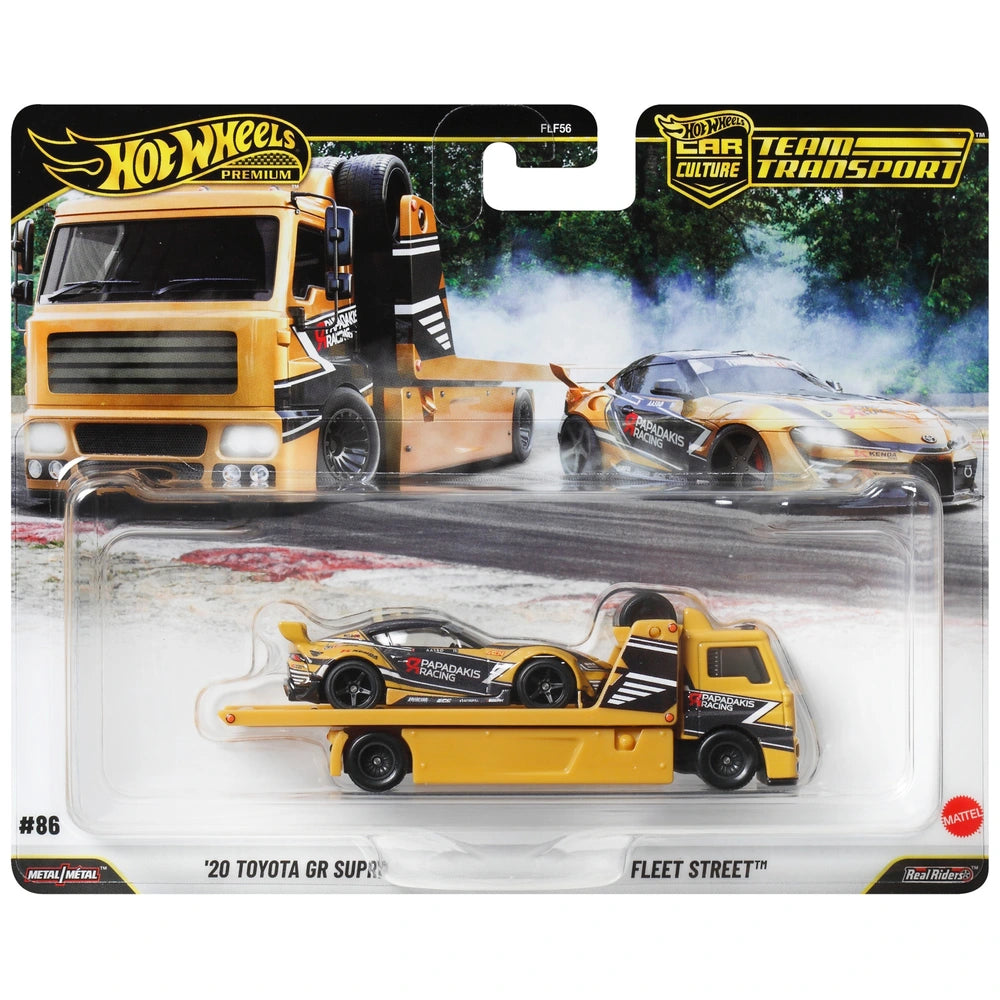 Hot Wheels Premium Team Transport 20 Toyota GR Supra & Fleet Street