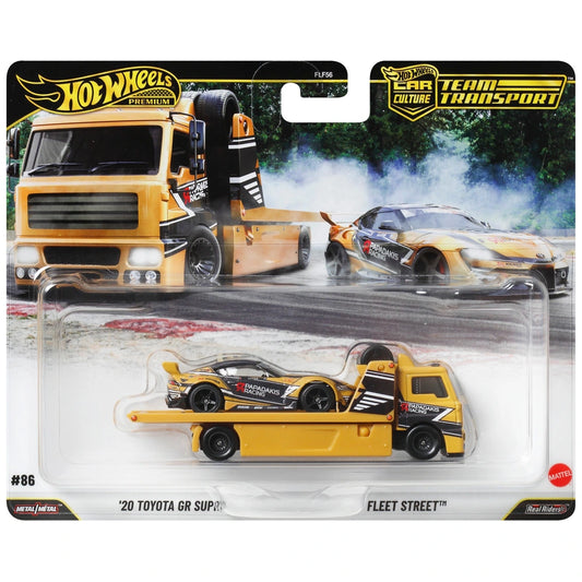 Hot Wheels Premium Team Transport 20 Toyota GR Supra & Fleet Street
