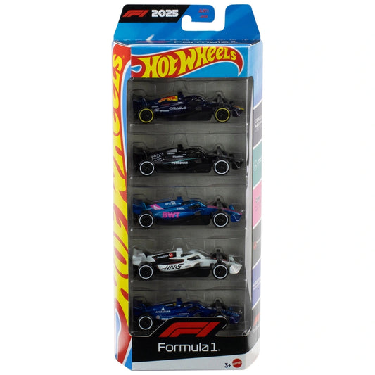 Formula 1 2025 Race Team Die-Cast Cars 5 Pack Hot Wheels
