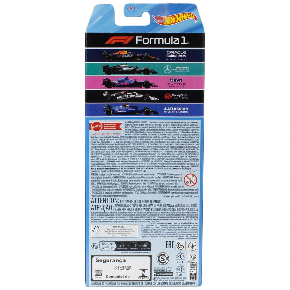 Formula 1 2025 Race Team Die-Cast Cars 5 Pack Hot Wheels