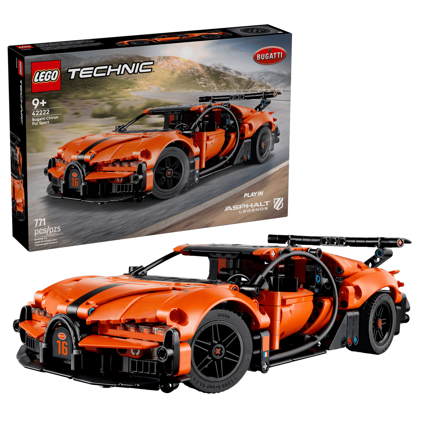 LEGO TECHNIC Bugatti Chiron Pur Sport Hypercar #42222