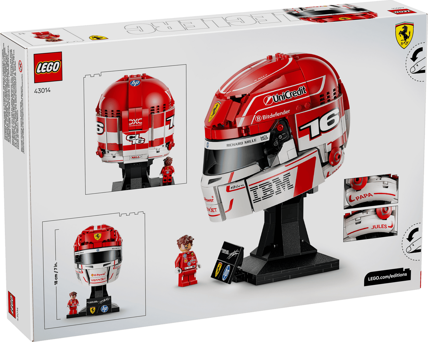 LEGO Editions Scuderia Ferrari HP Charles Leclerc Helmet 43014