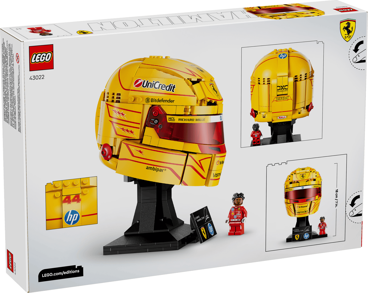 LEGO Editions Scuderia Ferrari HP Lewis Hamilton Helmet 43022