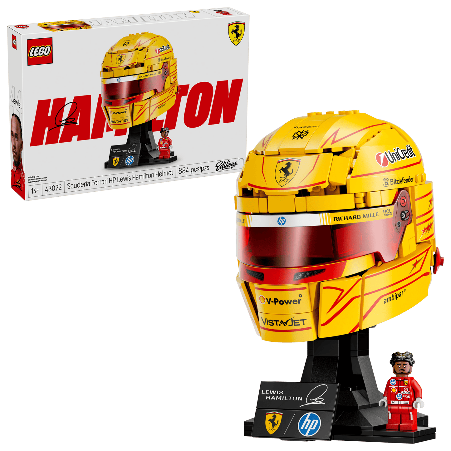 LEGO Editions Scuderia Ferrari HP Lewis Hamilton Helmet 43022
