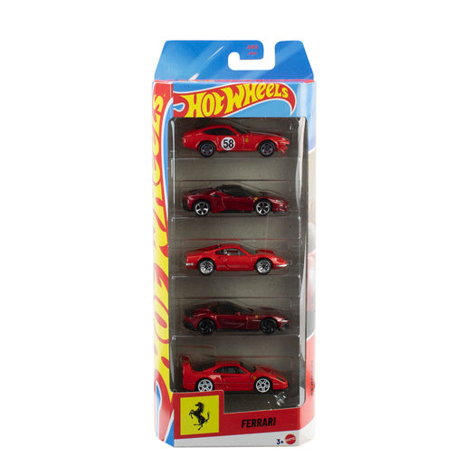 HOT WHEELS BASIC CAR FERRARI 5 PACK