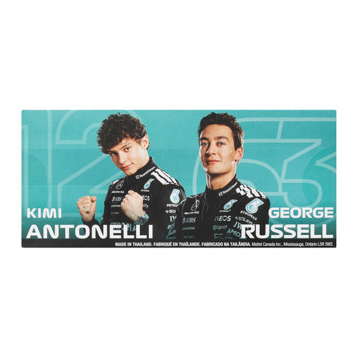 Hot Wheels Premium Mercedes-AMG PETRONAS Formula 1® 2025 Team of Russell And Antonelli 2 Pack Car #63 and #12