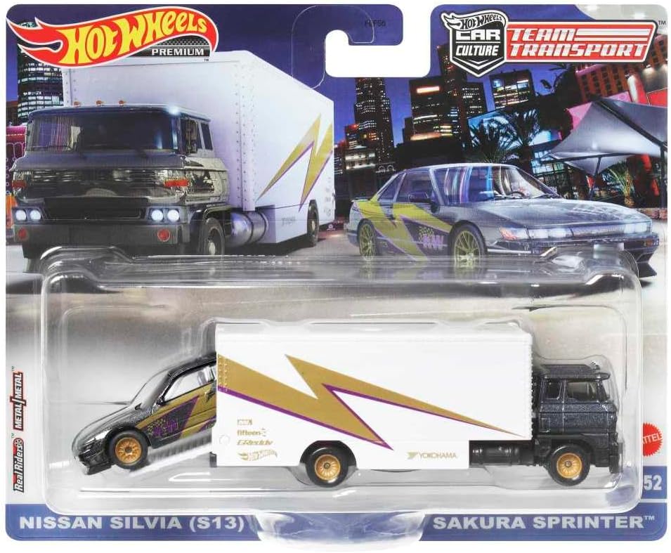 Hot Wheels Premium Team Transport Car Culture Nissan Silvia S13 & Sakura Sprinter