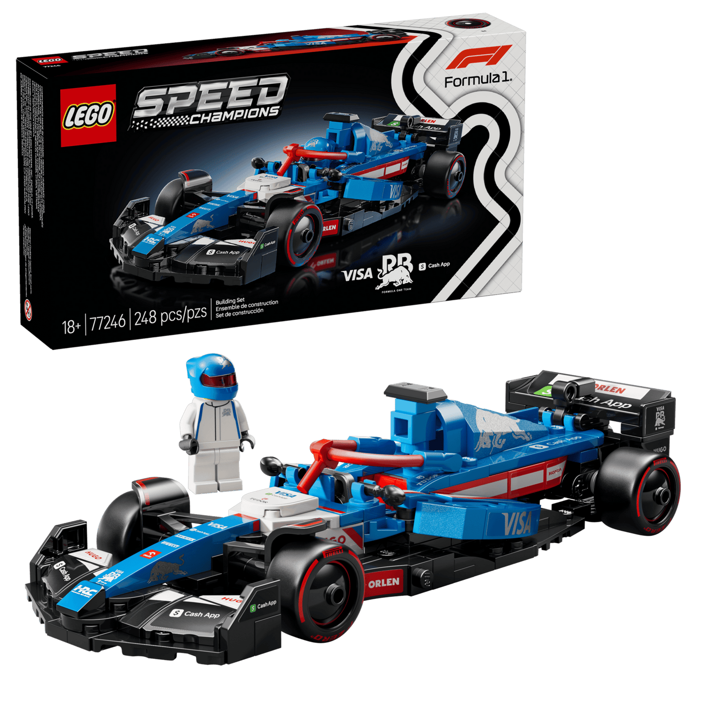Visa RB F1 Racing Bulls Race Car LEGO Speed Champions