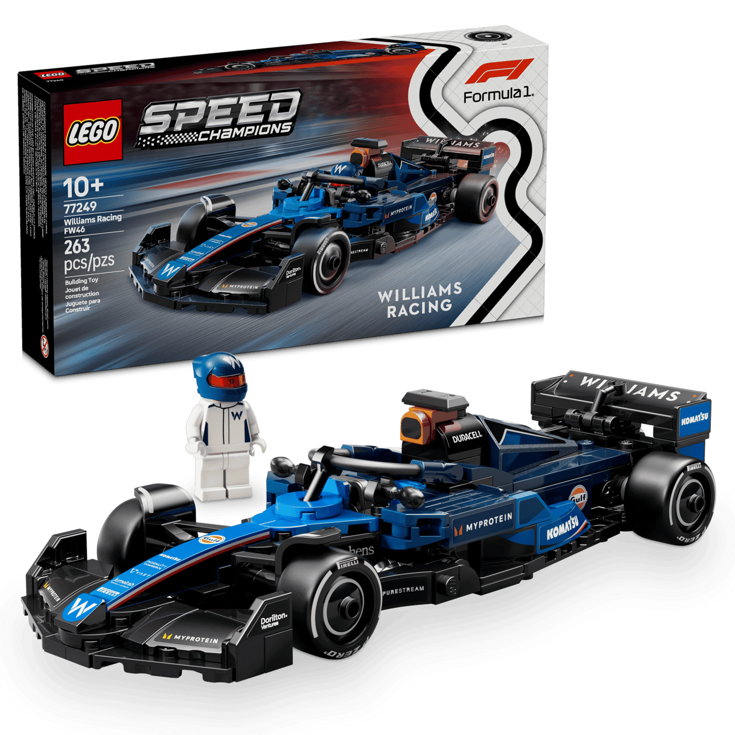 Williams Racing FW46 F1 Race Car LEGO Speed Champions