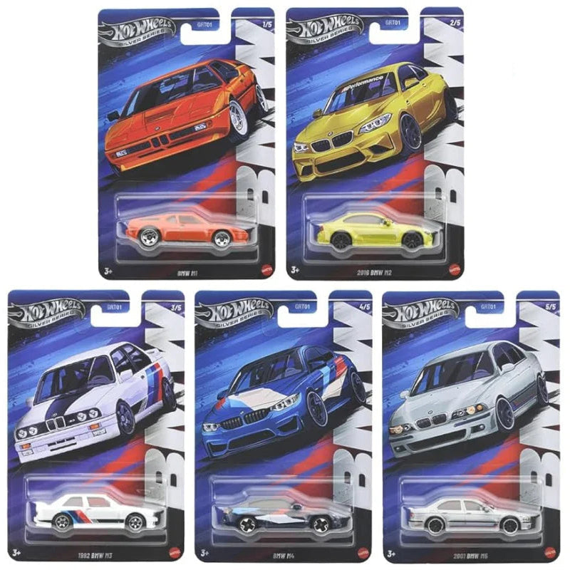 Hot Wheels BMW Series Car Set 2025 Silver Series ( 5 Cars )