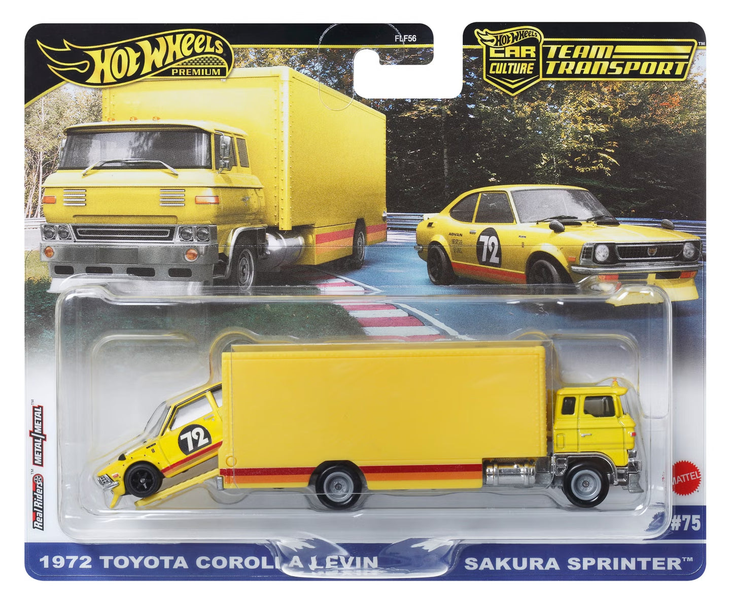 Hot Wheels Premium Team Transport 72 Toyota Corolla Levin