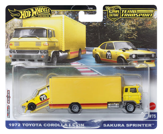 Hot Wheels Premium Team Transport 72 Toyota Corolla Levin