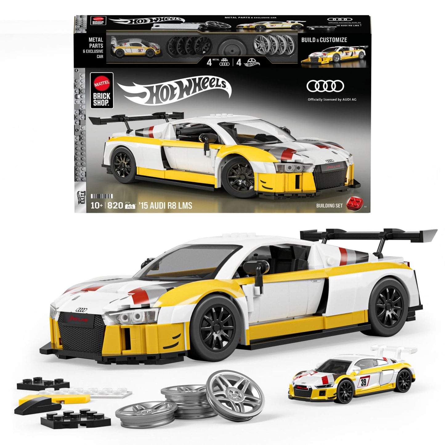 Mattel Brick Shop Hot Wheels ‘15 Audi R8 LMS Building Set