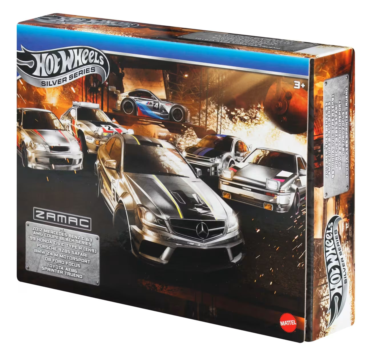 Hot Wheels  Silver Series Set Of 6 Zamac Vehicles
