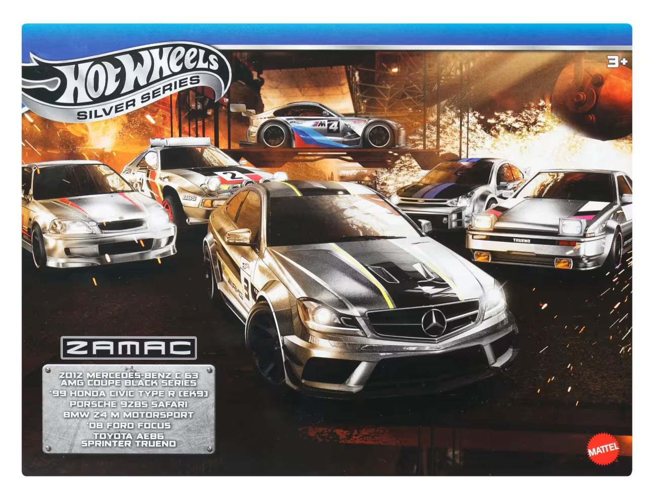 Hot Wheels  Silver Series Set Of 6 Zamac Vehicles