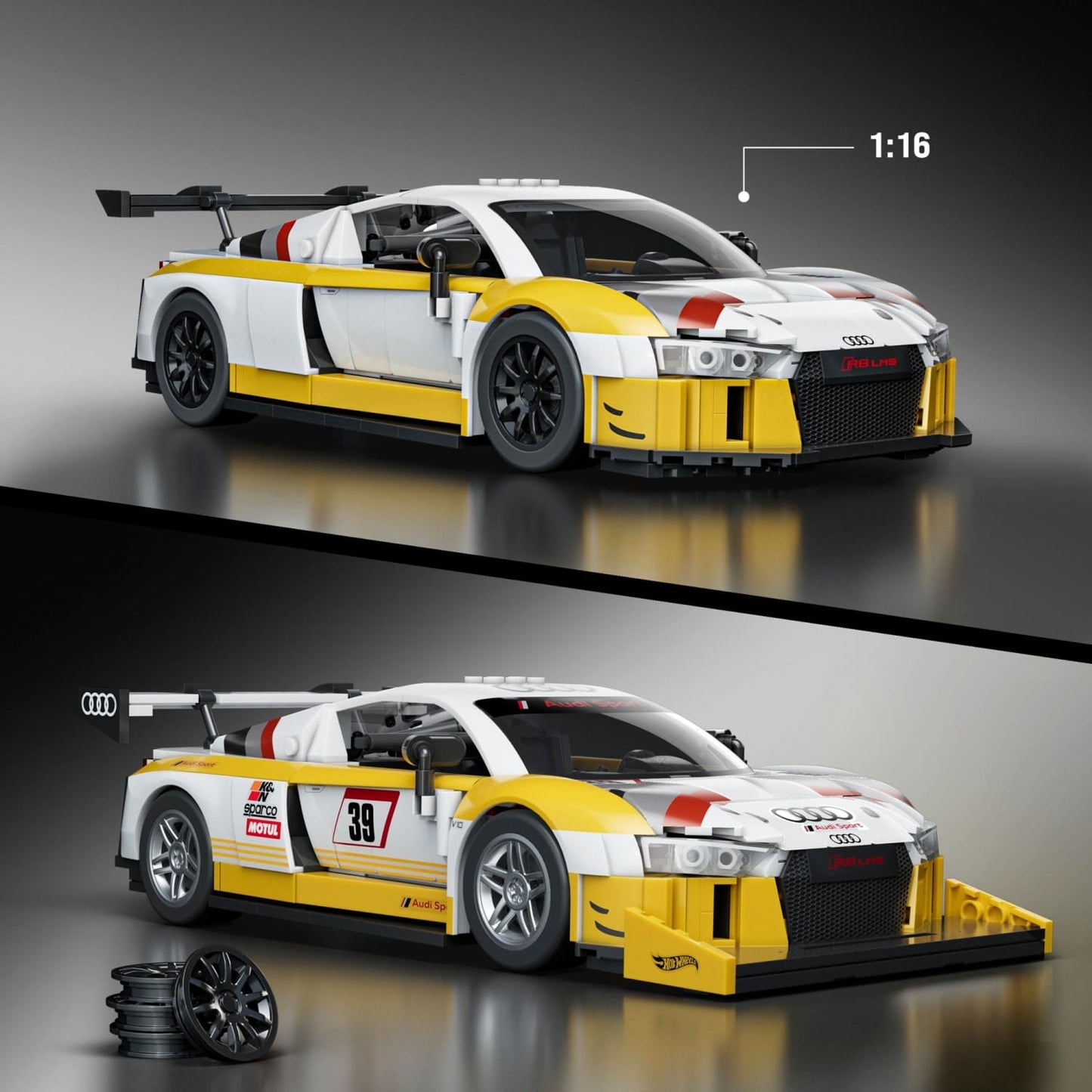 Mattel Brick Shop Hot Wheels ‘15 Audi R8 LMS Building Set