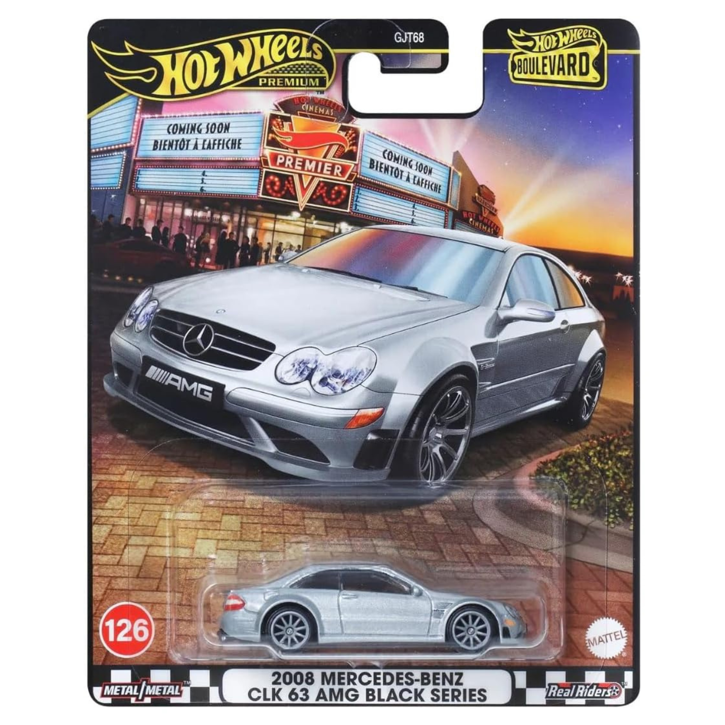 Hot Wheels Premium Boulevard 2008 Mercedes-Benz CLK 63 AMG Black Series